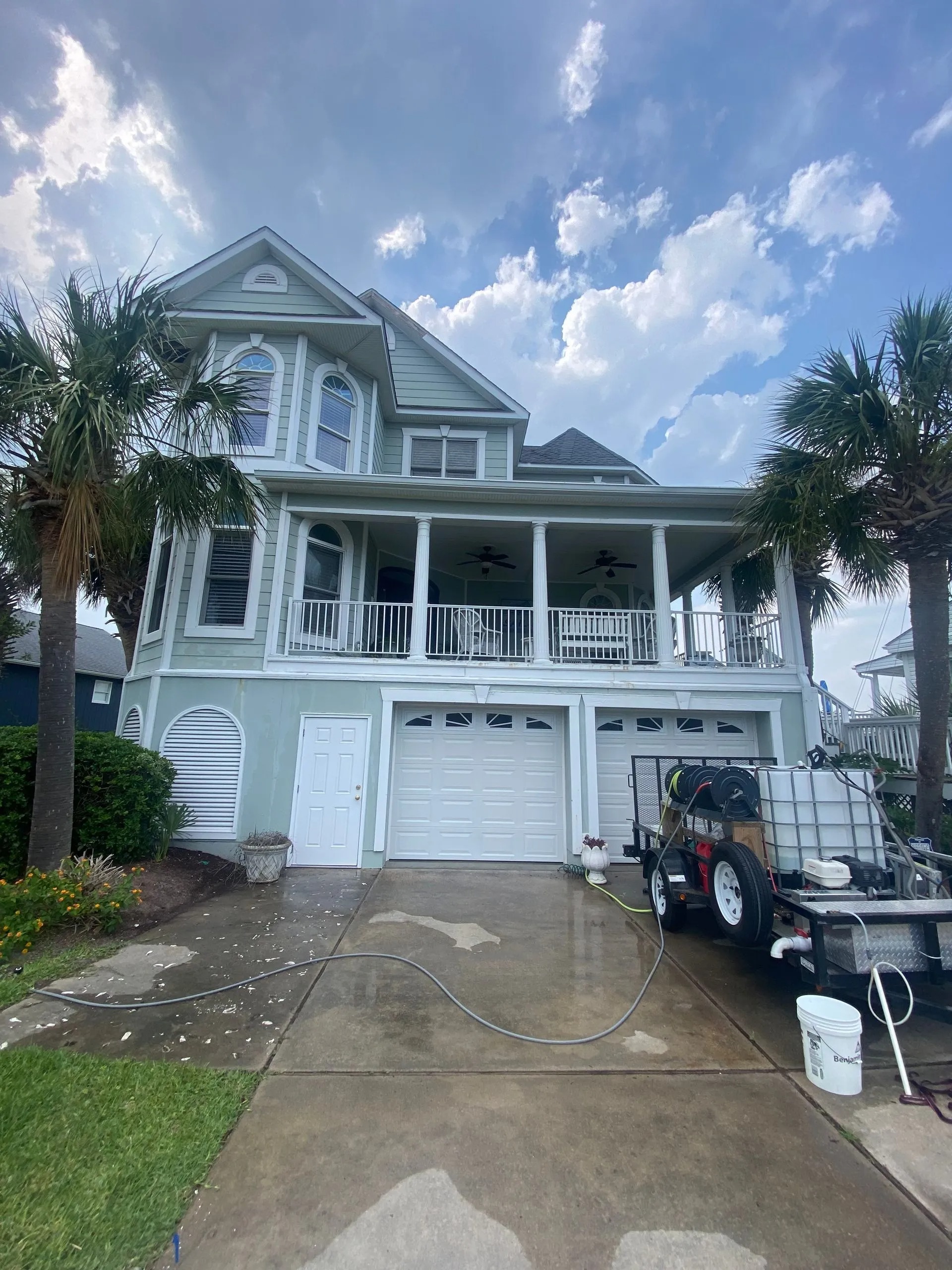 Recent pressure washing project