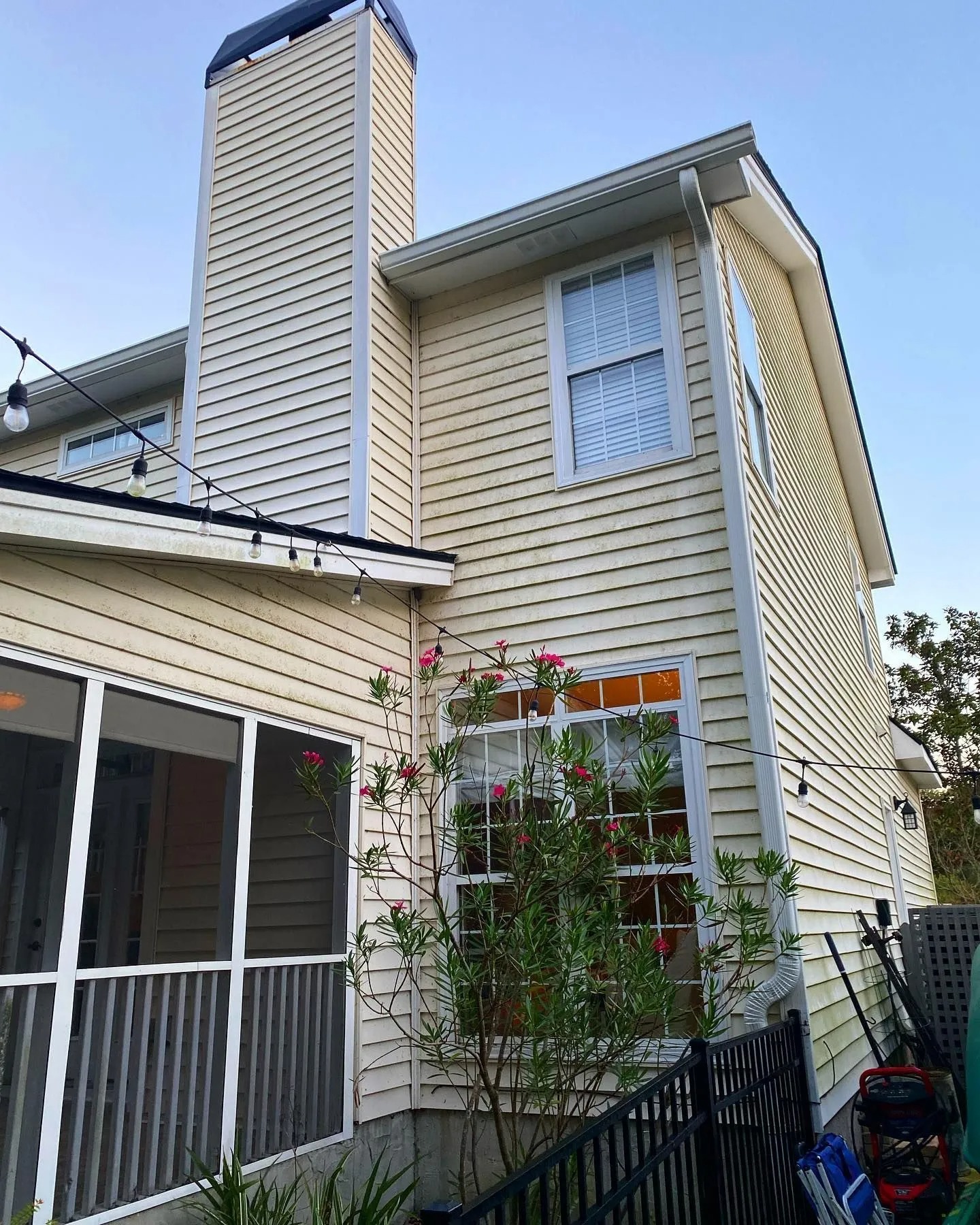 Recent pressure washing project